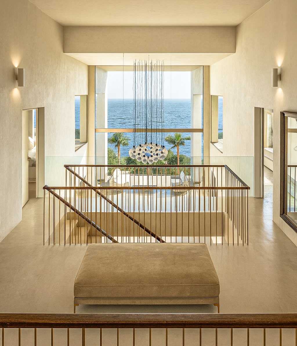 Escaleras y segunda planta en villa mallorquina